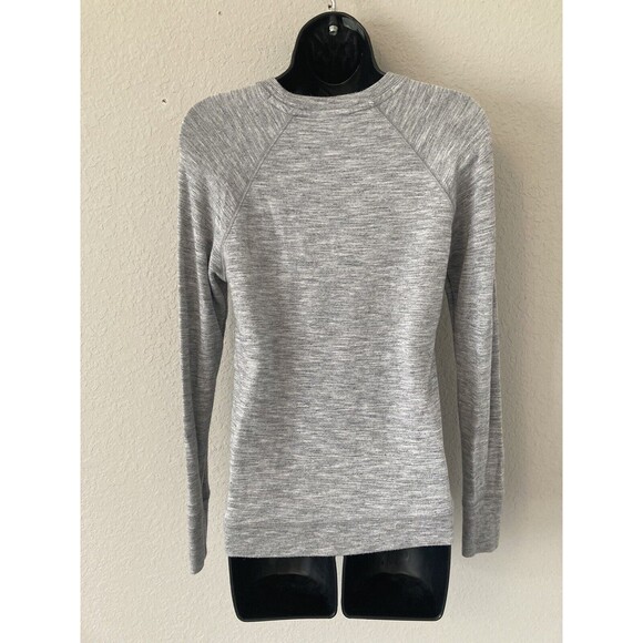 Athleta Sweatshirt Womens Size XXS Serenity Criss Cross Gray - Picture 2 of 6